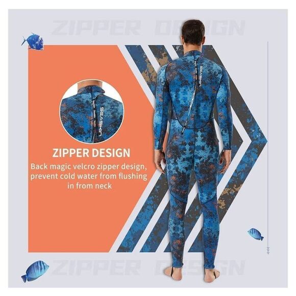 Seaskin Size 2XL Spearfishing Wetsuit 1.5mm 3mm Neoprene Full Body Diving Suits - Picture 8 of 8
